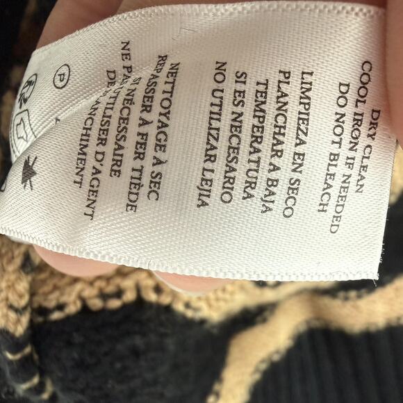 Rails Cardigan Sweater Womens XL Black Camel Stripe Isla Puff Sleeve Button - Picture 9 of 13